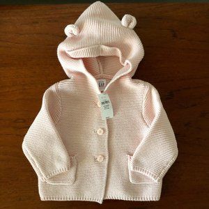 NWT Gap Baby Brannan Bear Pink Sweater 3-6m